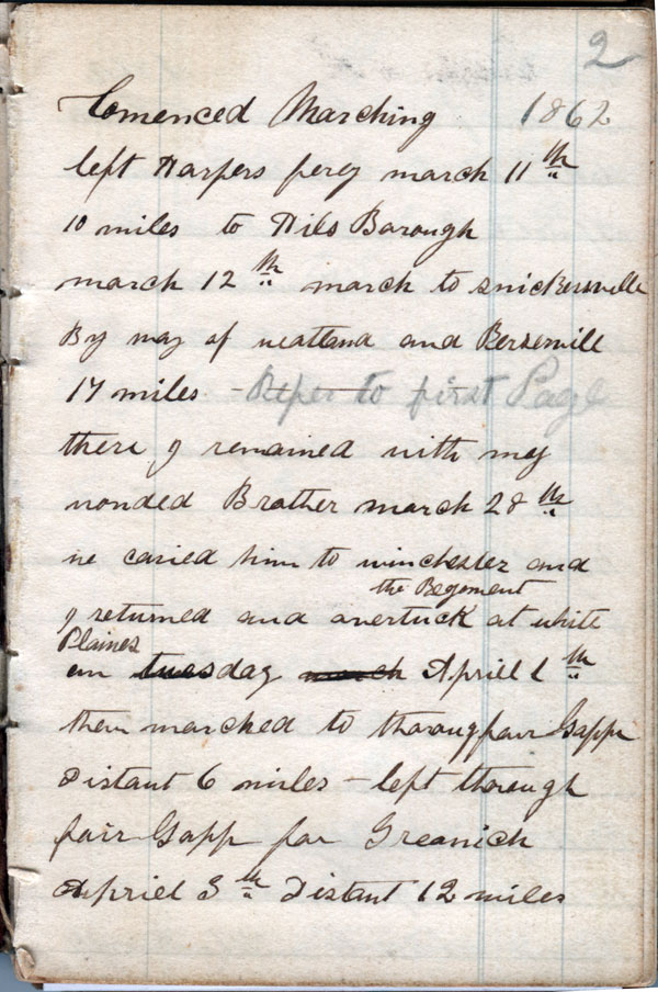 Jesse Labar Civil War Diary, page 2