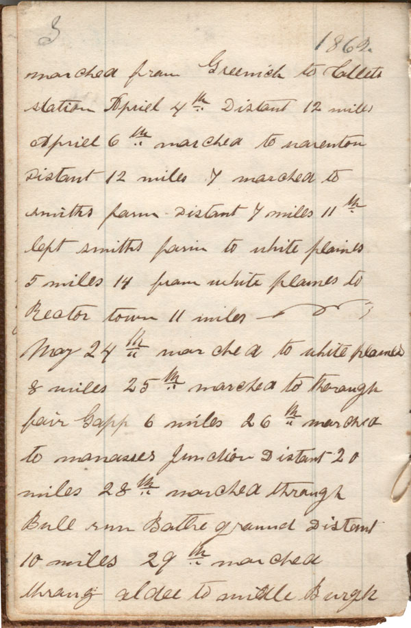 Jesse Labar Civil War Diary, page 3